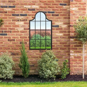 Arcus Crown Arched Window Indoor Outdoor Wall Mirror