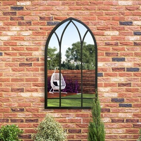 Arcus Gothic Arched Window Indoor Outdoor Wall Mirror
